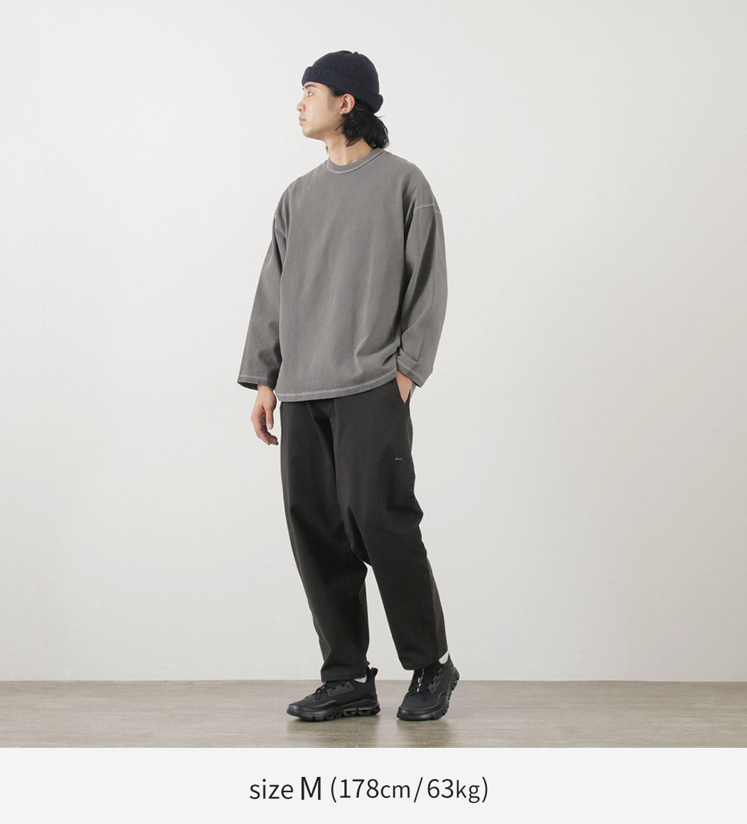 【50%OFF】MOC T(モクティー) プレーティングジャージー クルーネック ロングスリーブ ビッグTシャツ