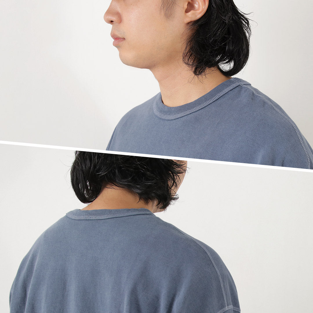 【50%OFF】MOC T(モクティー) プレーティングジャージー クルーネック ロングスリーブ ビッグTシャツ