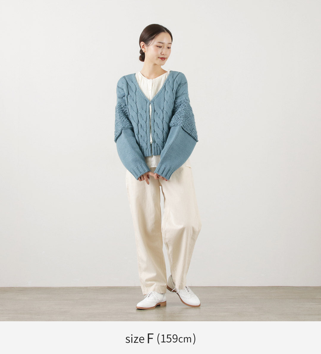 【30%OFF】KELEN(ケレン) MARL ループデザイン ニット カーディガン