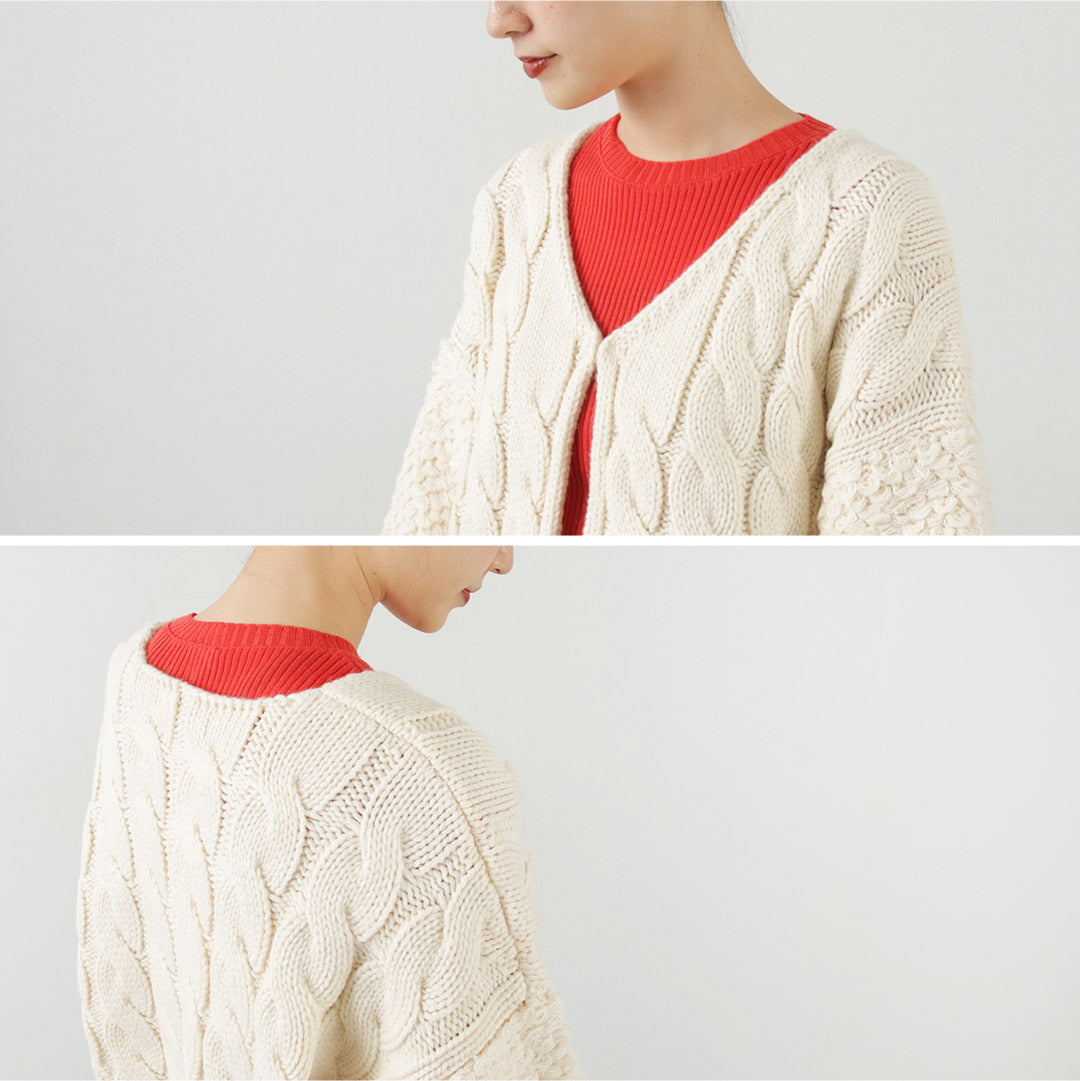 【30%OFF】KELEN(ケレン) MARL ループデザイン ニット カーディガン