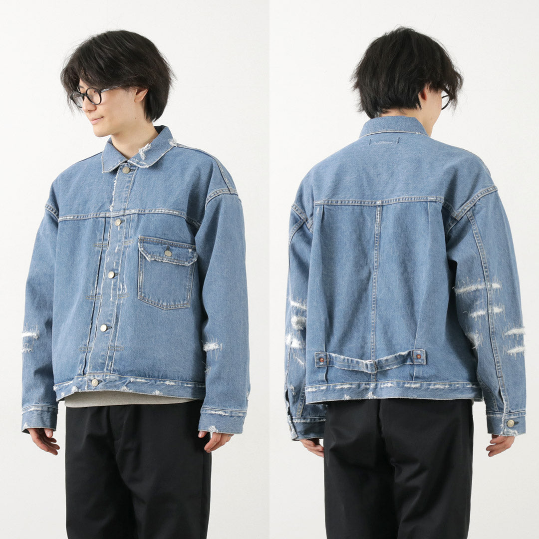 REMI RELIEF(レミレリーフ) 14OZ DENIM 1st JKT(リペア)