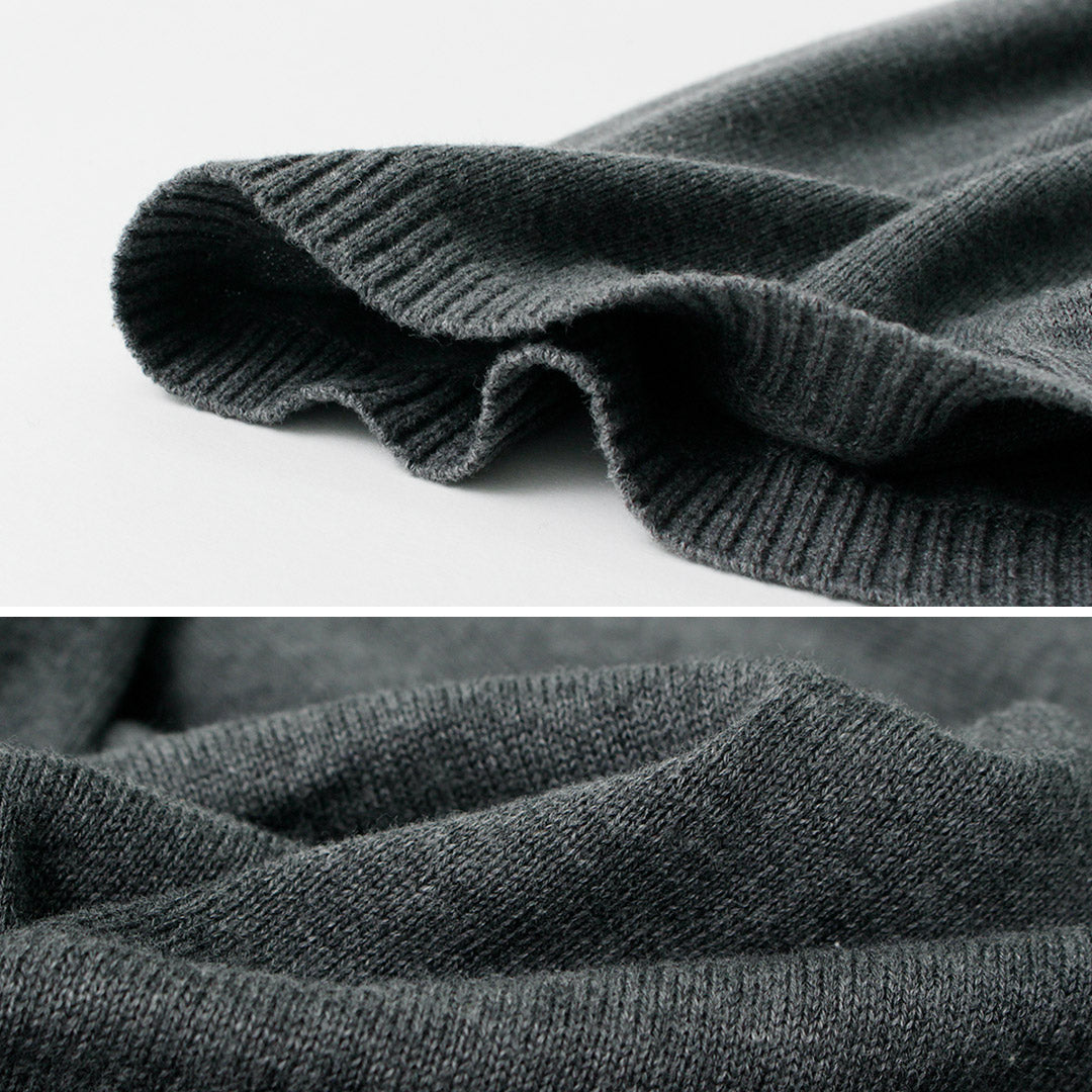 【50%OFF】MAO MADE(マオメイド) カラー別注 やわらかコットン レイヤード風 モックネック ワンピース