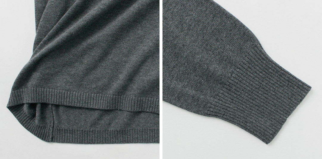 【50%OFF】MAO MADE(マオメイド) カラー別注 やわらかコットン レイヤード風 モックネック ワンピース