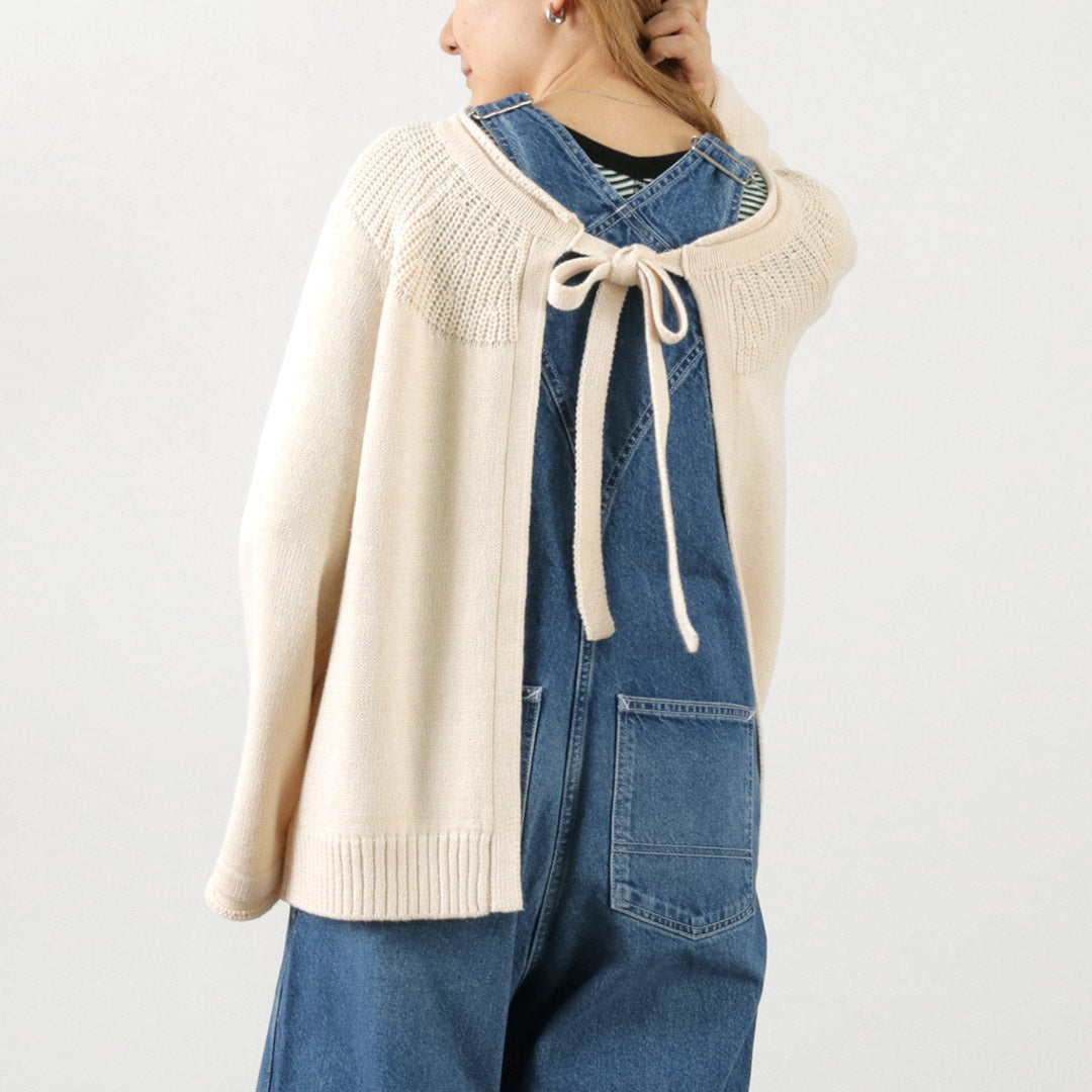【50%OFF】MAO MADE(マオメイド) 球心柄入り 2WAY ボウタイカーディガン