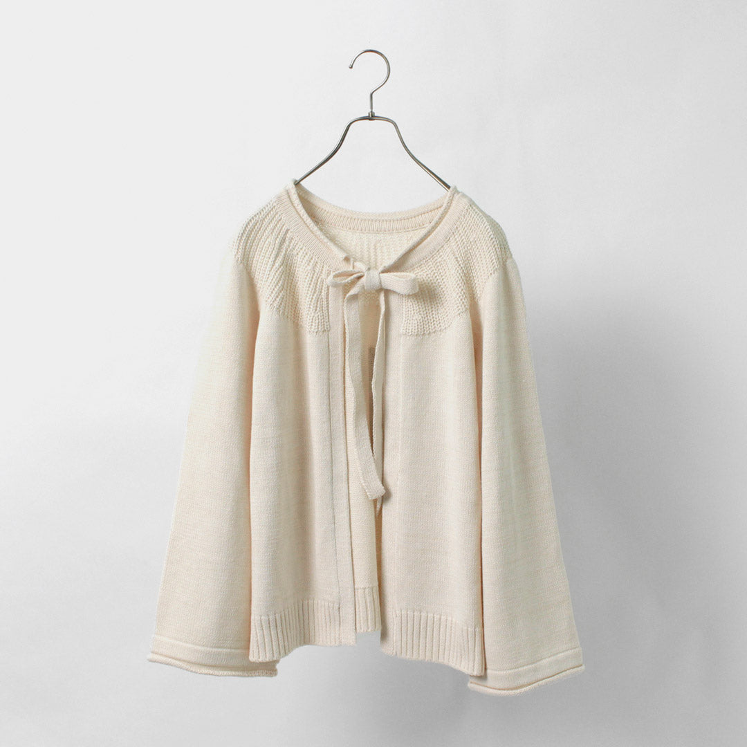 【30%OFF】MAO MADE(マオメイド) 球心柄入り 2WAY ボウタイカーディガン