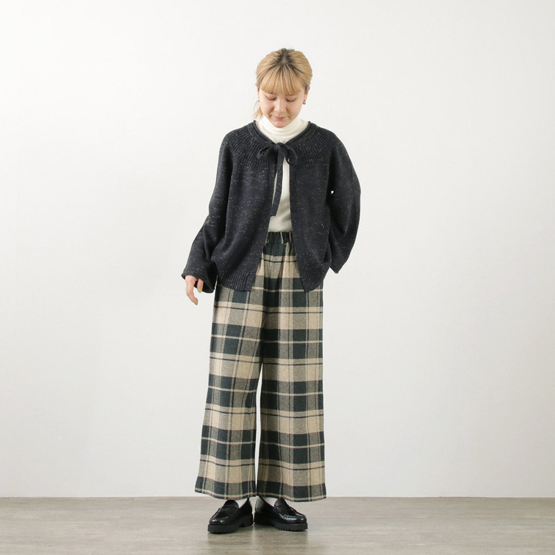 【30%OFF】MAO MADE(マオメイド) 球心柄入り 2WAY ボウタイカーディガン