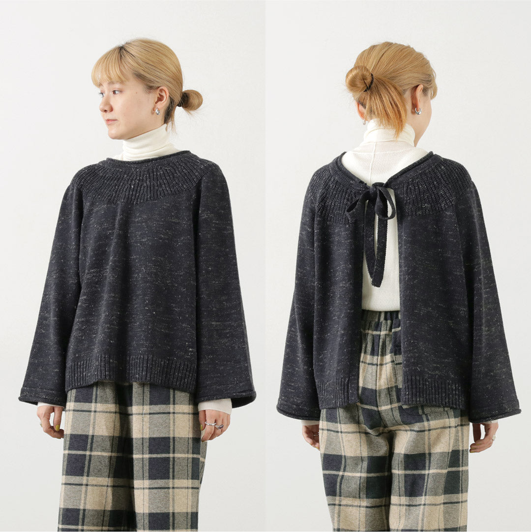 【30%OFF】MAO MADE(マオメイド) 球心柄入り 2WAY ボウタイカーディガン