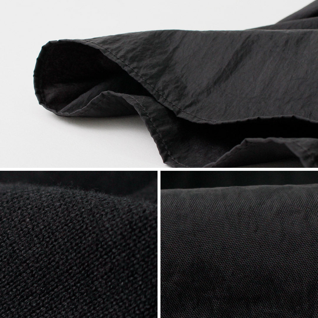 【30%OFF】MAO MADE(マオメイド) カラー別注 異素材切り替え ワイド2WAY カーディガン