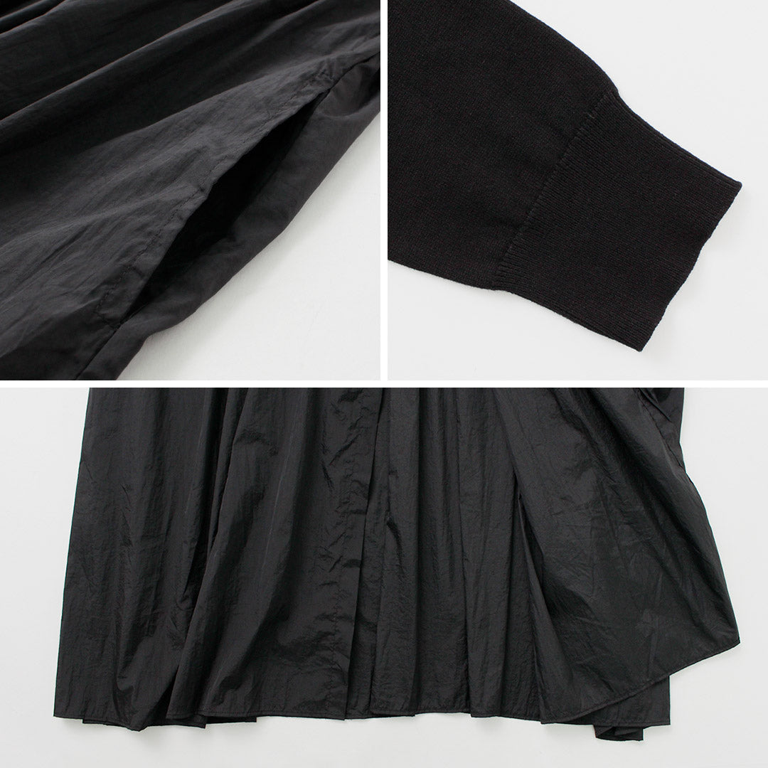 【30%OFF】MAO MADE(マオメイド) カラー別注 異素材切り替え ワイド2WAY カーディガン