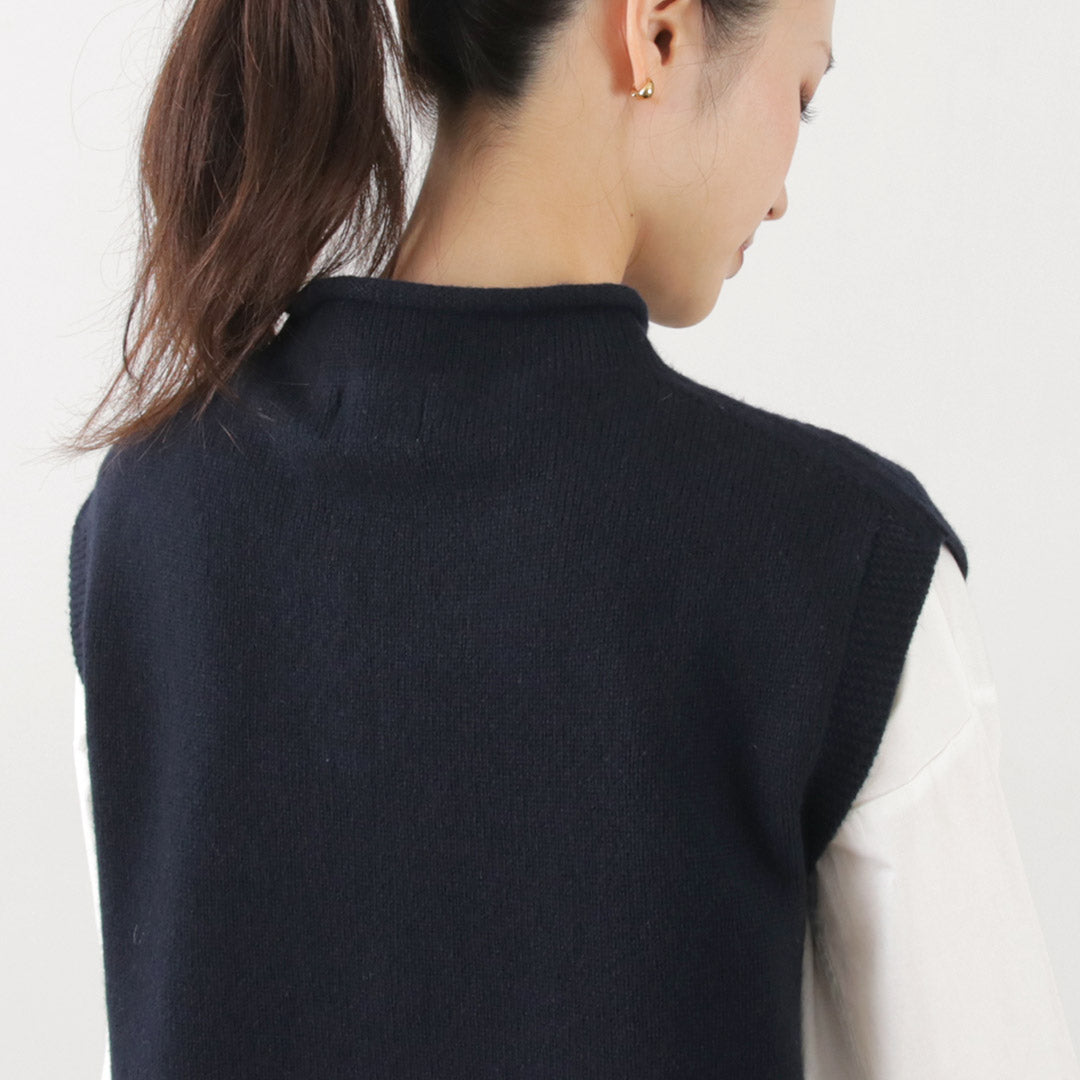 MAO MADE(マオメイド) JAPAN KNIT エアーヤーン ショートベスト