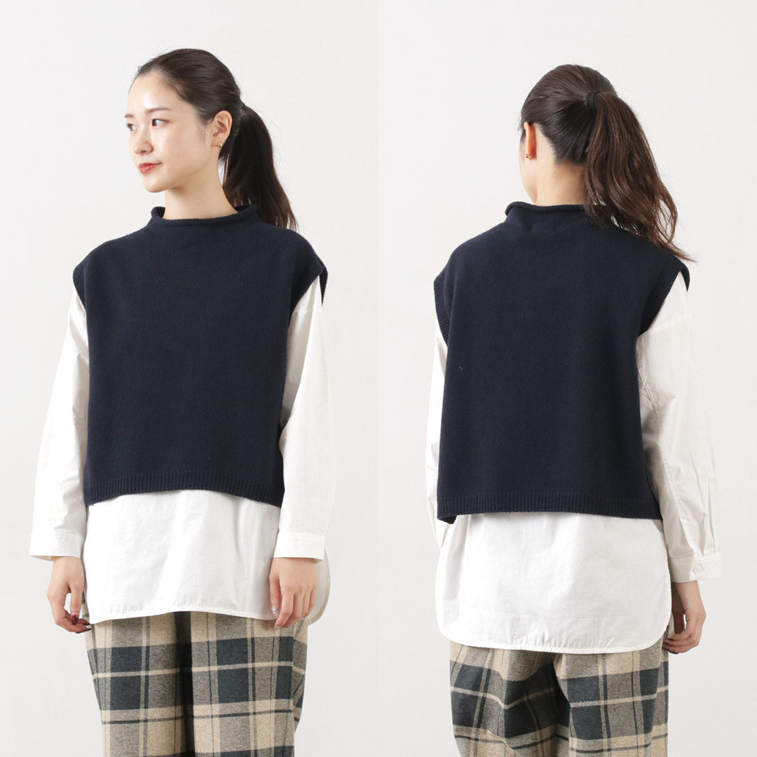 MAO MADE(マオメイド) JAPAN KNIT エアーヤーン ショートベスト