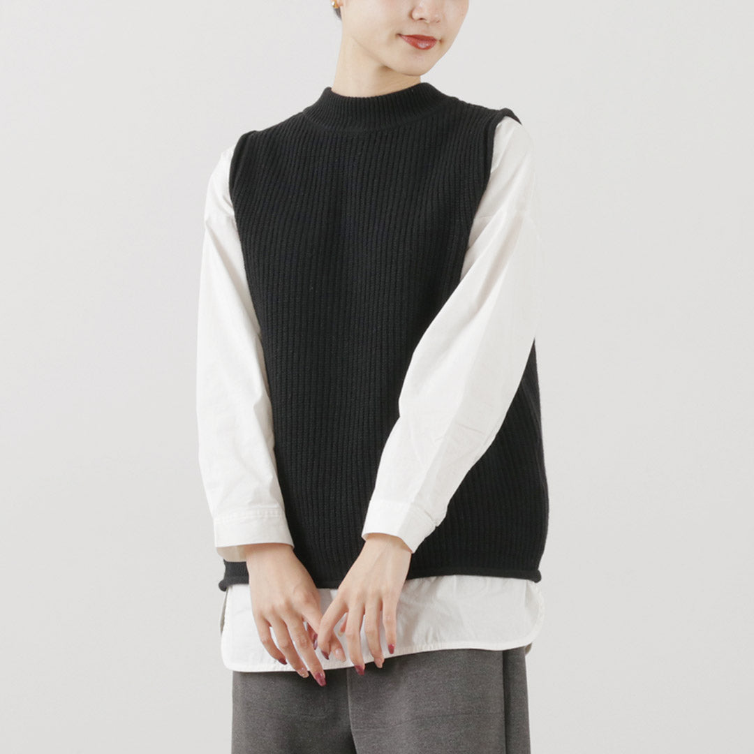 【50%OFF】MAO MADE(マオメイド) JAPAN KNIT シャペウ モックネック 2WAYベスト