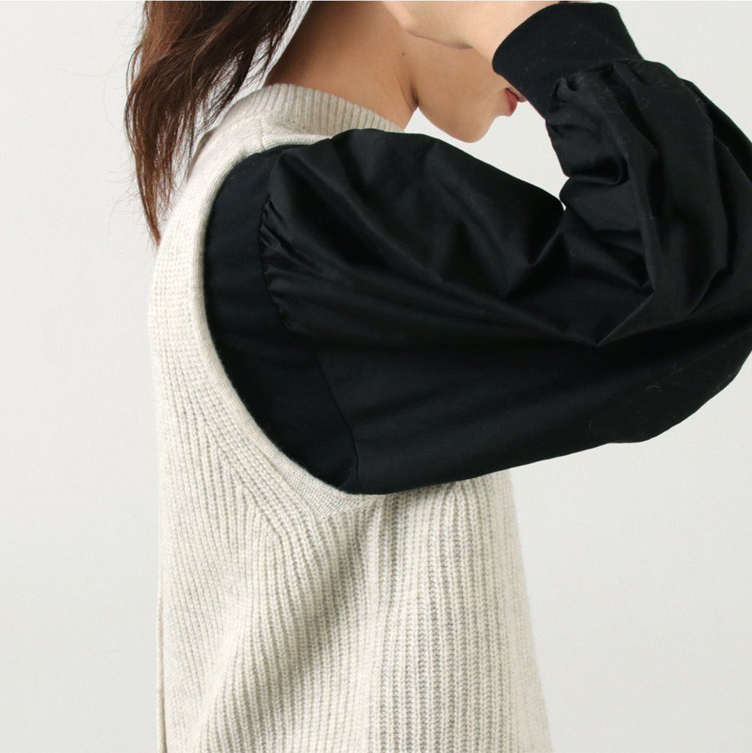 【40%OFF】MAO MADE(マオメイド) JAPAN KNIT シャペウ モックネック 2WAYベスト