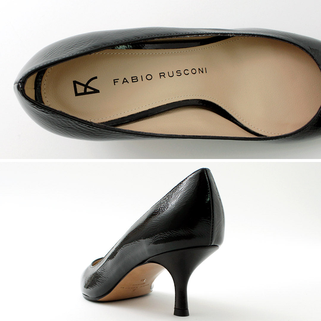 【30%OFF】FABIO RUSCONI(ファビオ・ルスコーニ) ポインテッドトゥ プレーン パンプス ウォッシュエナメル