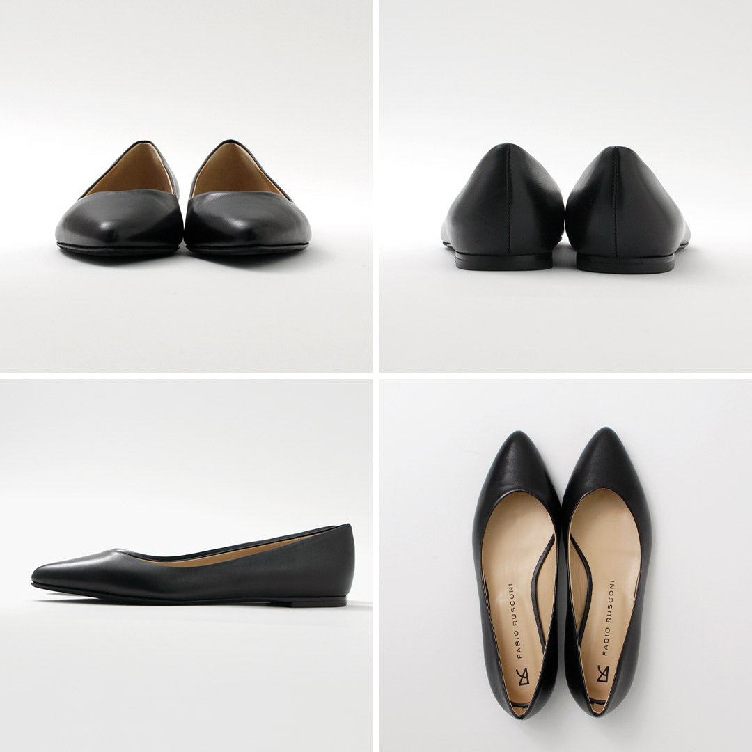 【50%OFF】FABIO RUSCONI(ファビオ・ルスコーニ) フラット プレーンパンプス