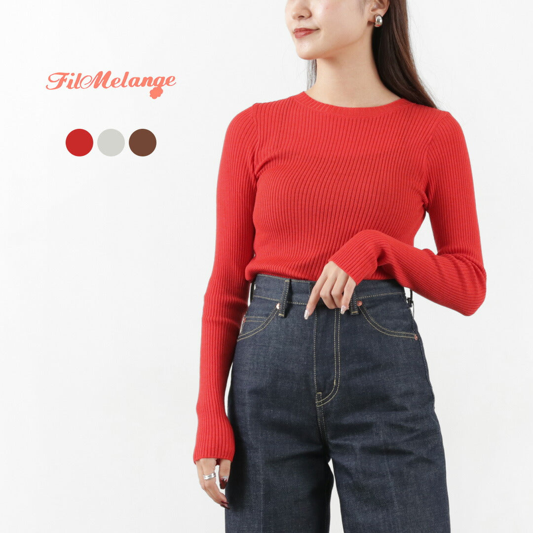 【30%OFF】FILMELANGE(フィルメランジェ) ウィロー リブトップス