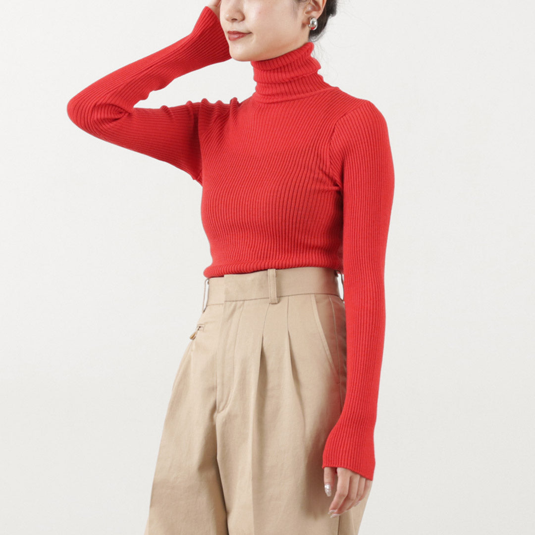 【30%OFF】FILMELANGE(フィルメランジェ) ウィノナ リブタートル トップス
