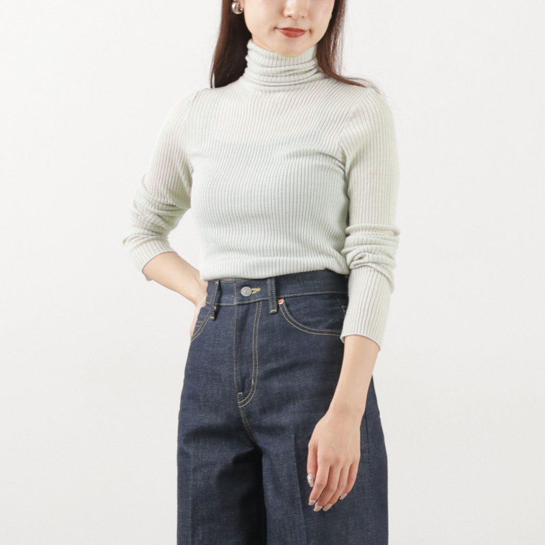 【30%OFF】FILMELANGE(フィルメランジェ) ウィノナ リブタートル トップス