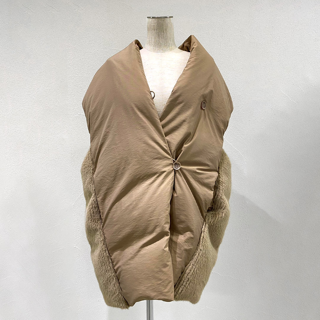 CYAN TOKYO(シアン トーキョー) ストールライク ファーコンビ ダウンベスト