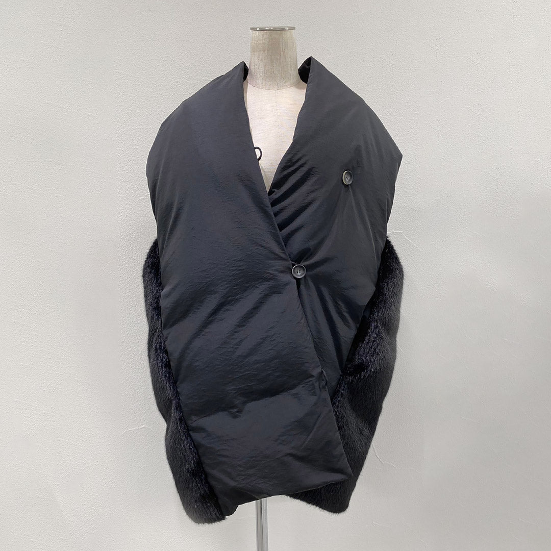 CYAN TOKYO(シアン トーキョー) ストールライク ファーコンビ ダウンベスト