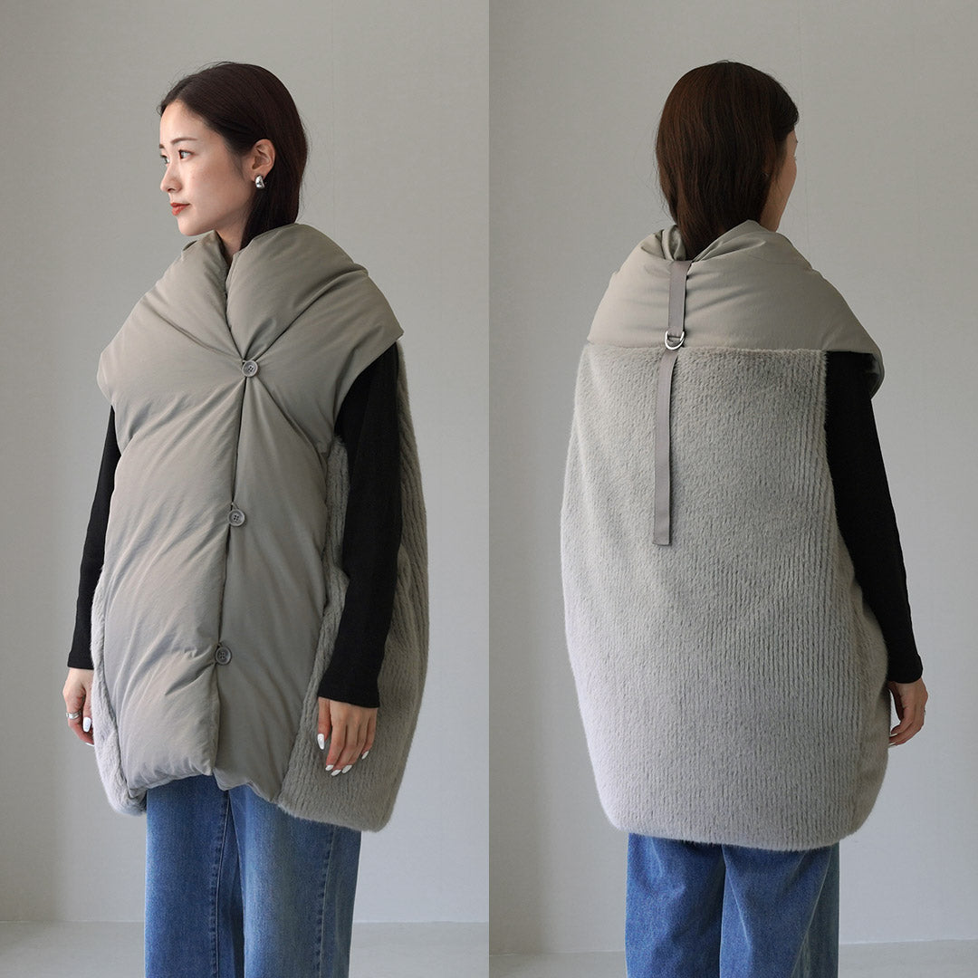 CYAN TOKYO(シアン トーキョー) ストールライク ファーコンビ ダウンベスト