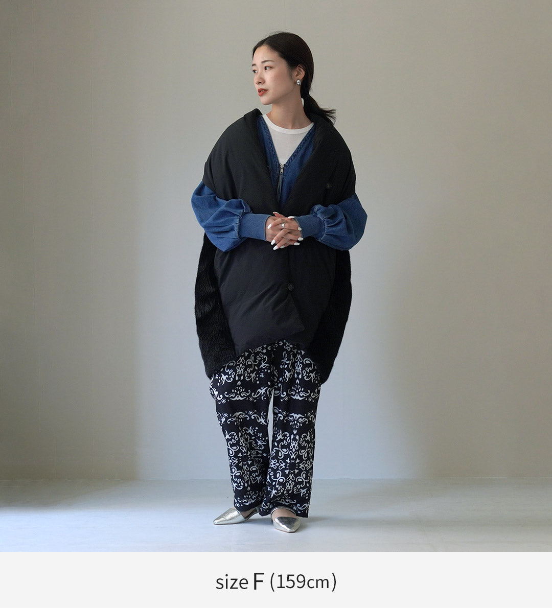 CYAN TOKYO(シアン トーキョー) ストールライク ファーコンビ ダウンベスト