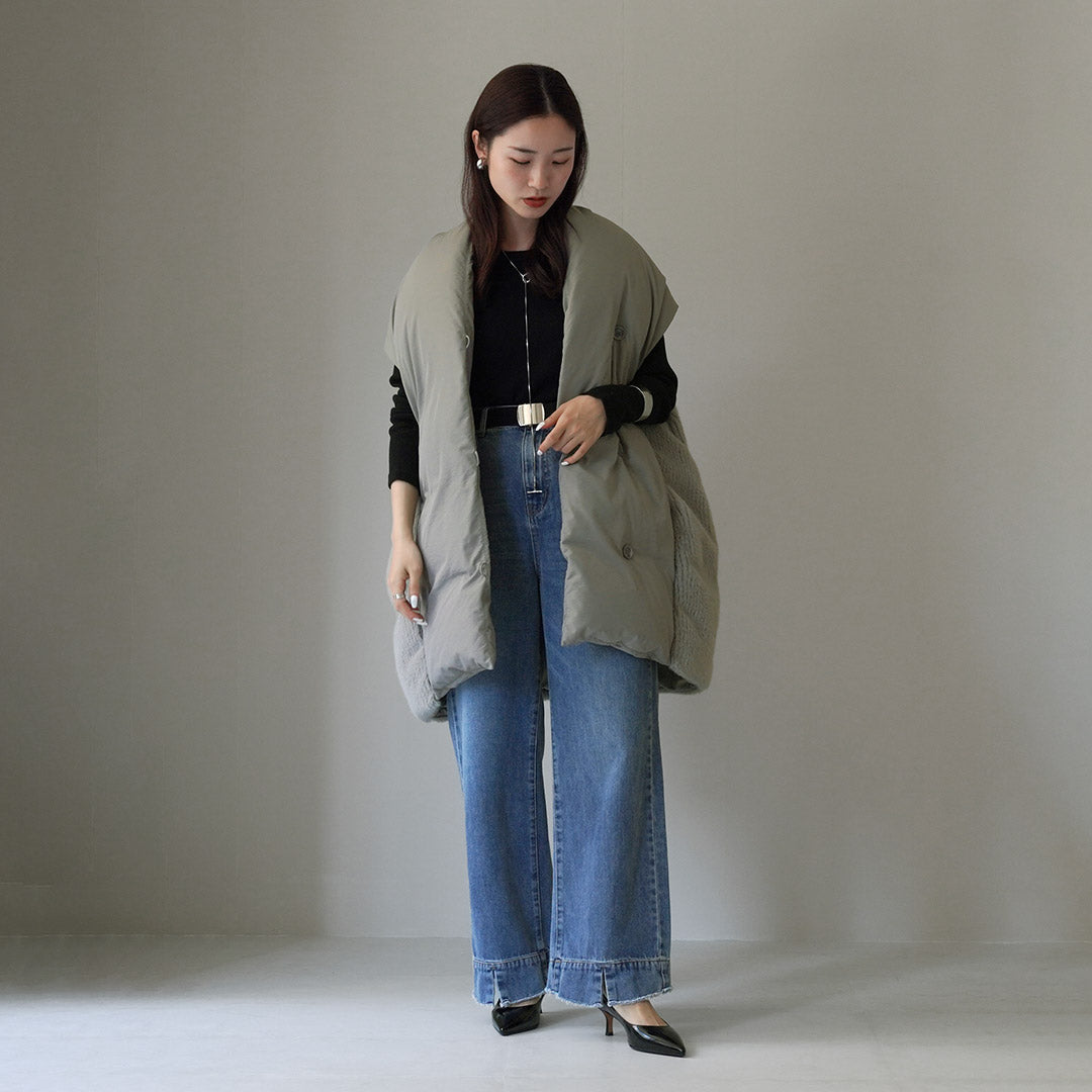 CYAN TOKYO(シアン トーキョー) ストールライク ファーコンビ ダウンベスト