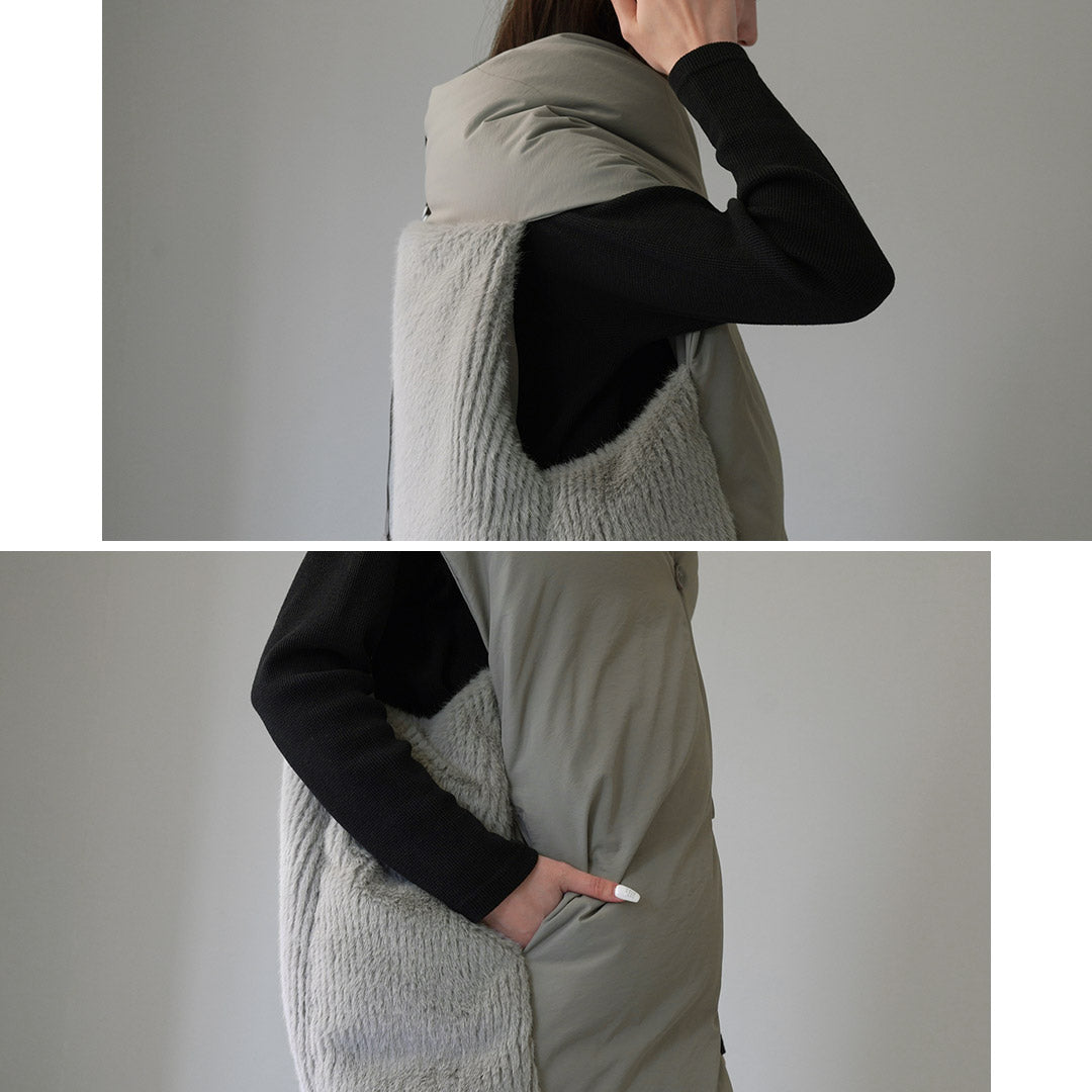 CYAN TOKYO(シアン トーキョー) ストールライク ファーコンビ ダウンベスト