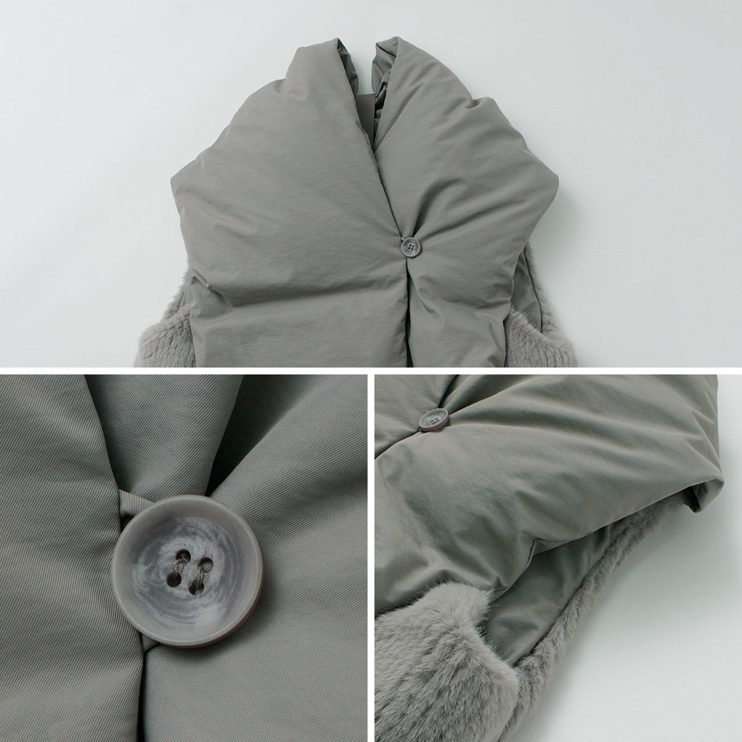 CYAN TOKYO(シアン トーキョー) ストールライク ファーコンビ ダウンベスト