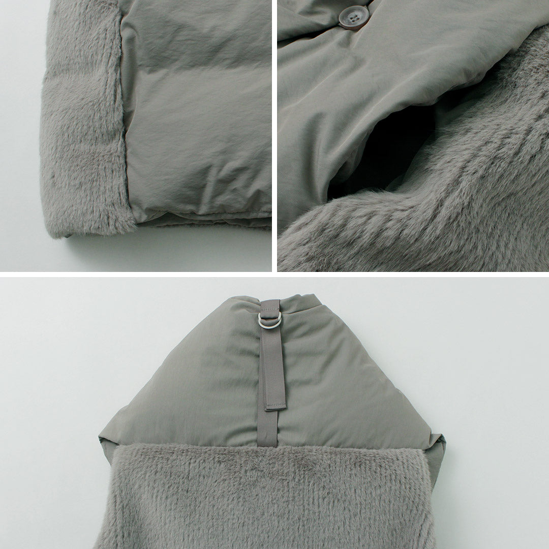 CYAN TOKYO(シアン トーキョー) ストールライク ファーコンビ ダウンベスト