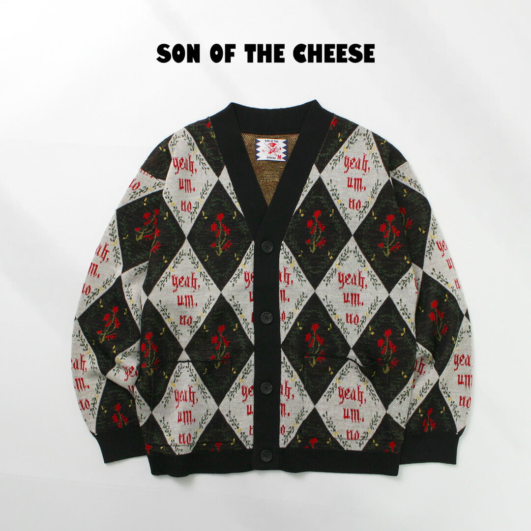【50%OFF】SON OF THE CHEESE(サノバチーズ) Yeah um no ニットカーディガン