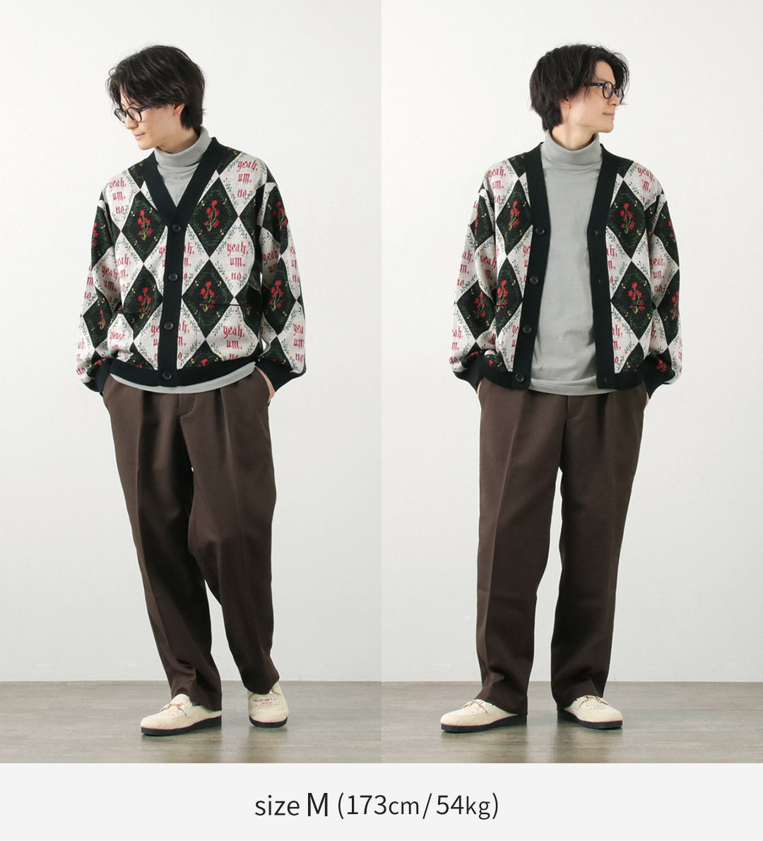 【30%OFF】SON OF THE CHEESE(サノバチーズ) Yeah um no ニットカーディガン