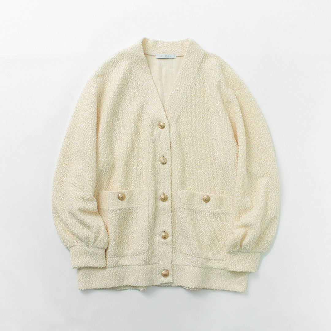 【40%OFF】CHIGNON(シニヨン) カットツイード カーディガン