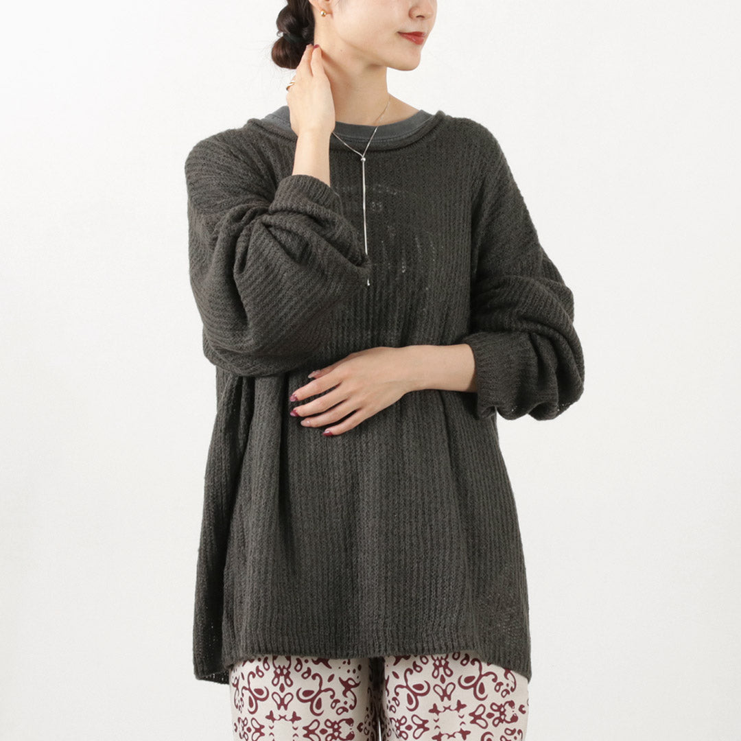 【50%OFF】CHIGNON(シニヨン) モヘア混片畦ルーズニット