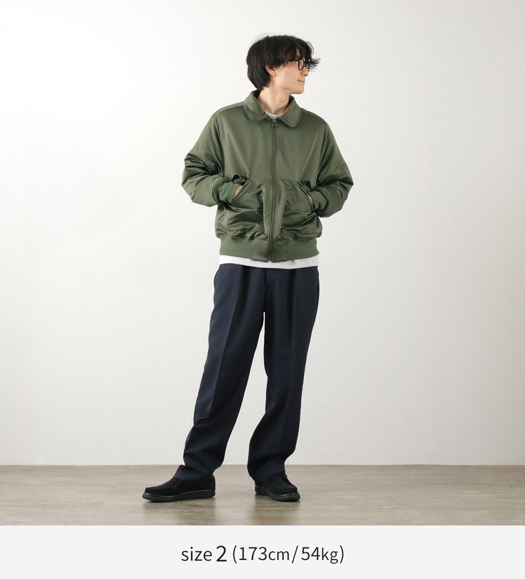 【50%OFF】FNOR(エフノア) スライトサテン ペアアウェイ フライトジャケット