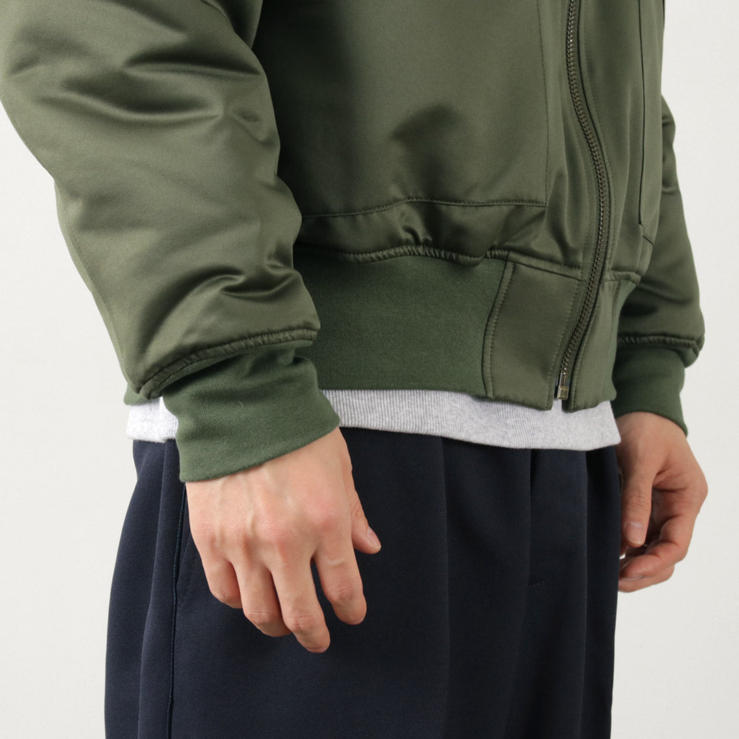 【50%OFF】FNOR(エフノア) スライトサテン ペアアウェイ フライトジャケット