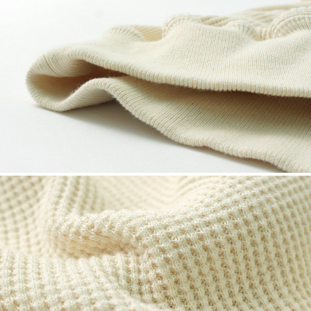 【30%OFF】FNOR(エフノア) オープンエンドワッフル ハーフジッププルオーバー