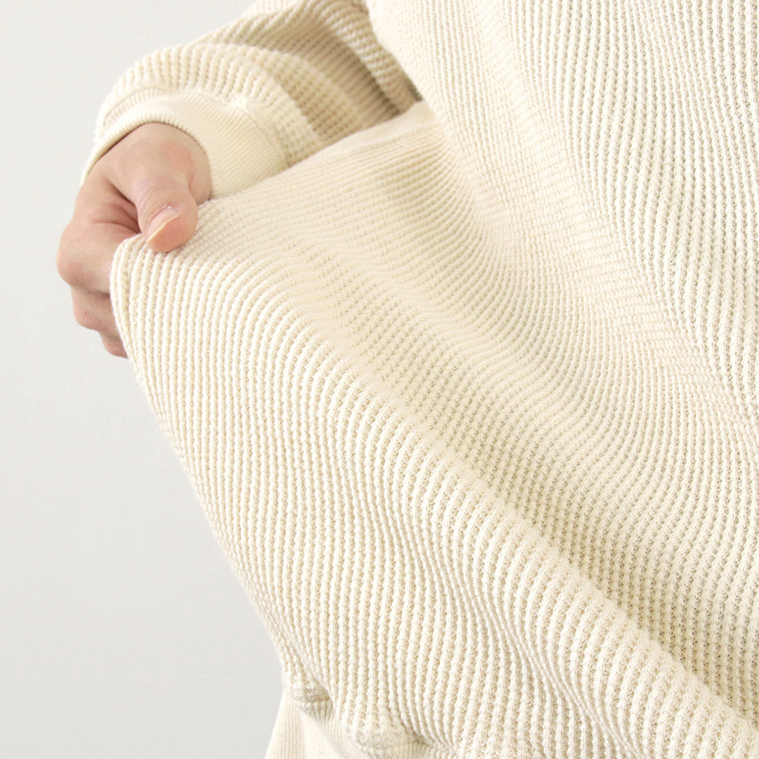 【30%OFF】FNOR(エフノア) オープンエンドワッフル ハーフジッププルオーバー