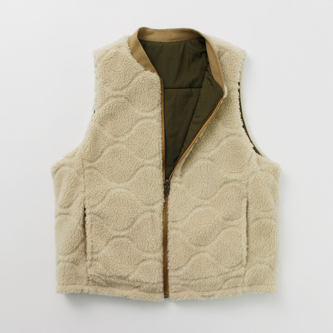【30%OFF】FNOR(エフノア) キルトシープボア MIL ベスト