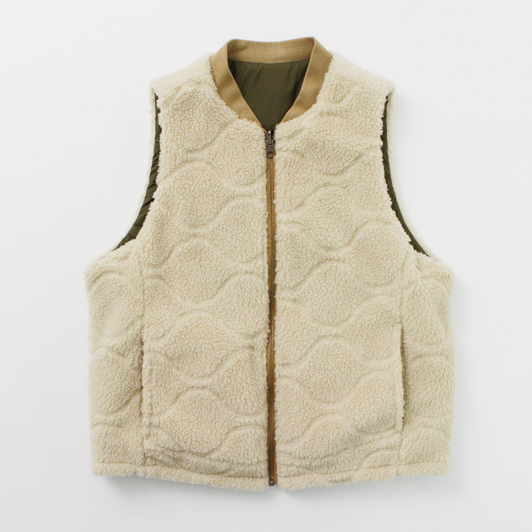 【30%OFF】FNOR(エフノア) キルトシープボア MIL ベスト