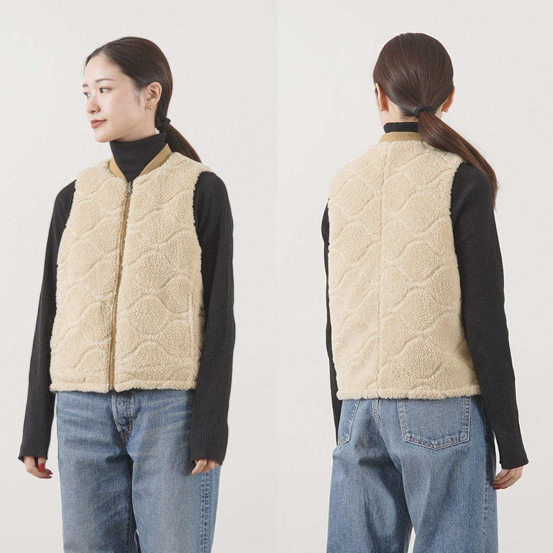 【30%OFF】FNOR(エフノア) キルトシープボア MIL ベスト