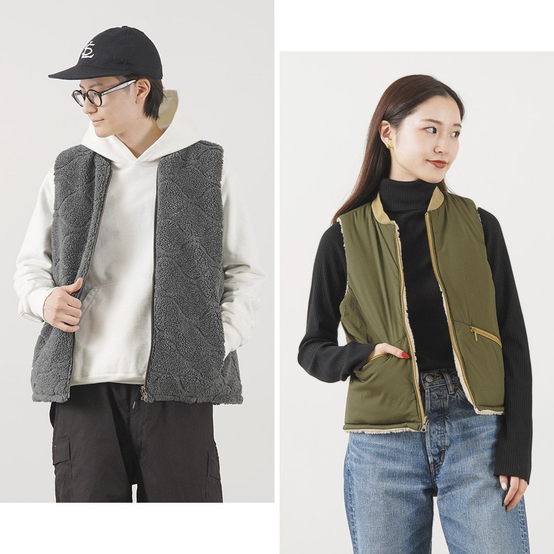 【30%OFF】FNOR(エフノア) キルトシープボア MIL ベスト