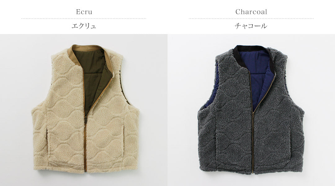 【30%OFF】FNOR(エフノア) キルトシープボア MIL ベスト