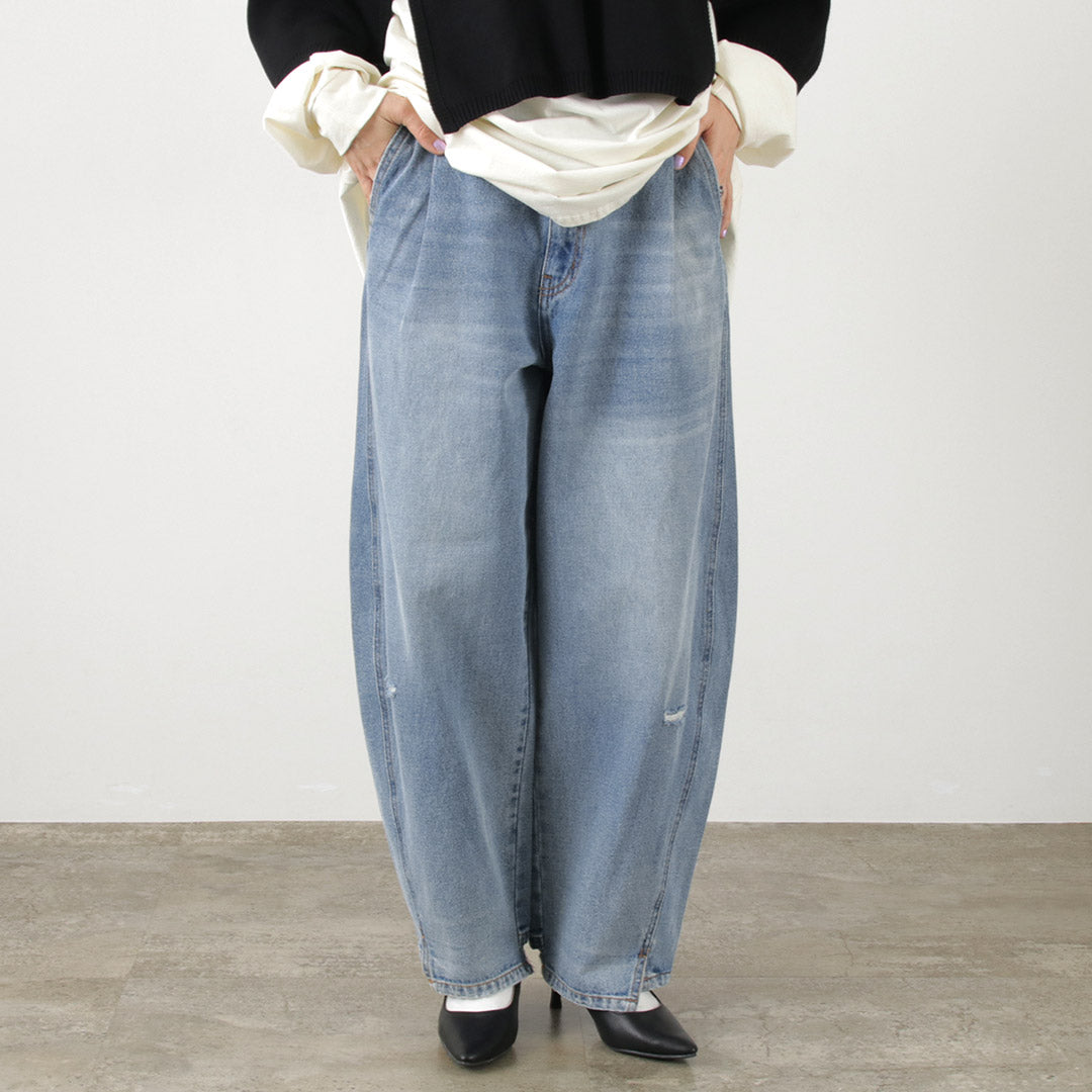 YENN(イェン) カーブ シーム デニムパンツ