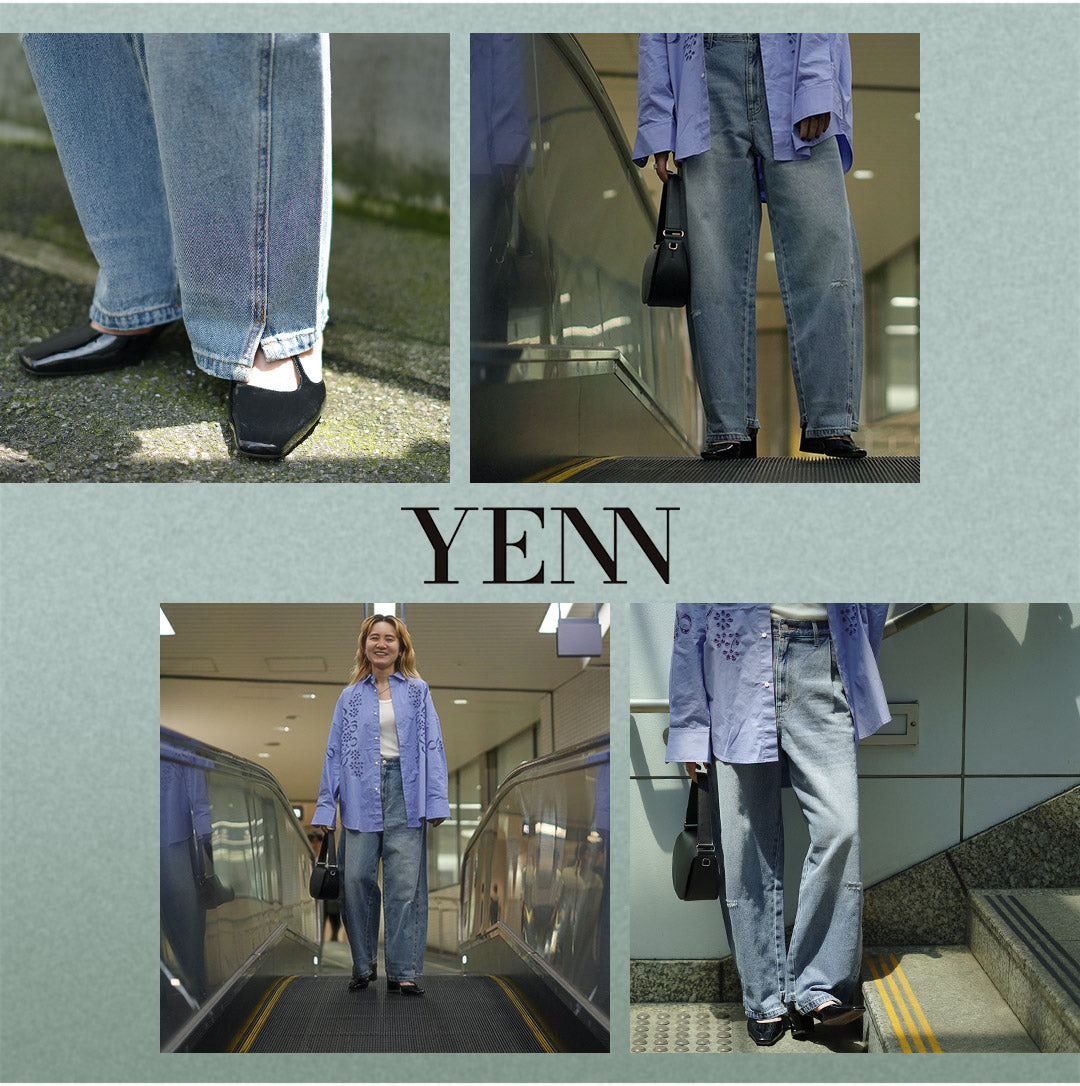 YENN(イェン) カーブ シーム デニムパンツ
