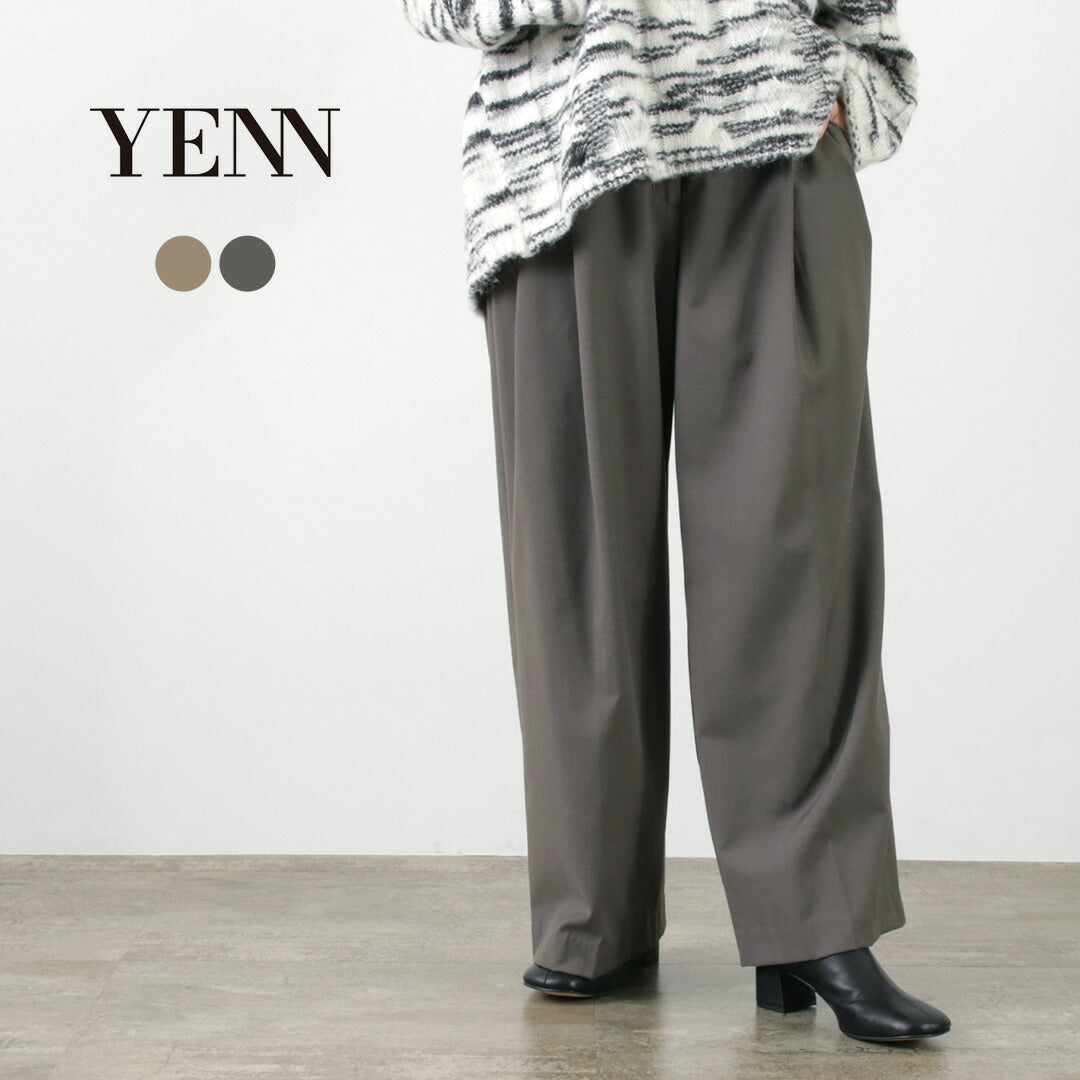 【20%OFF】YENN(イェン) ウール ブレンド 2タック PT