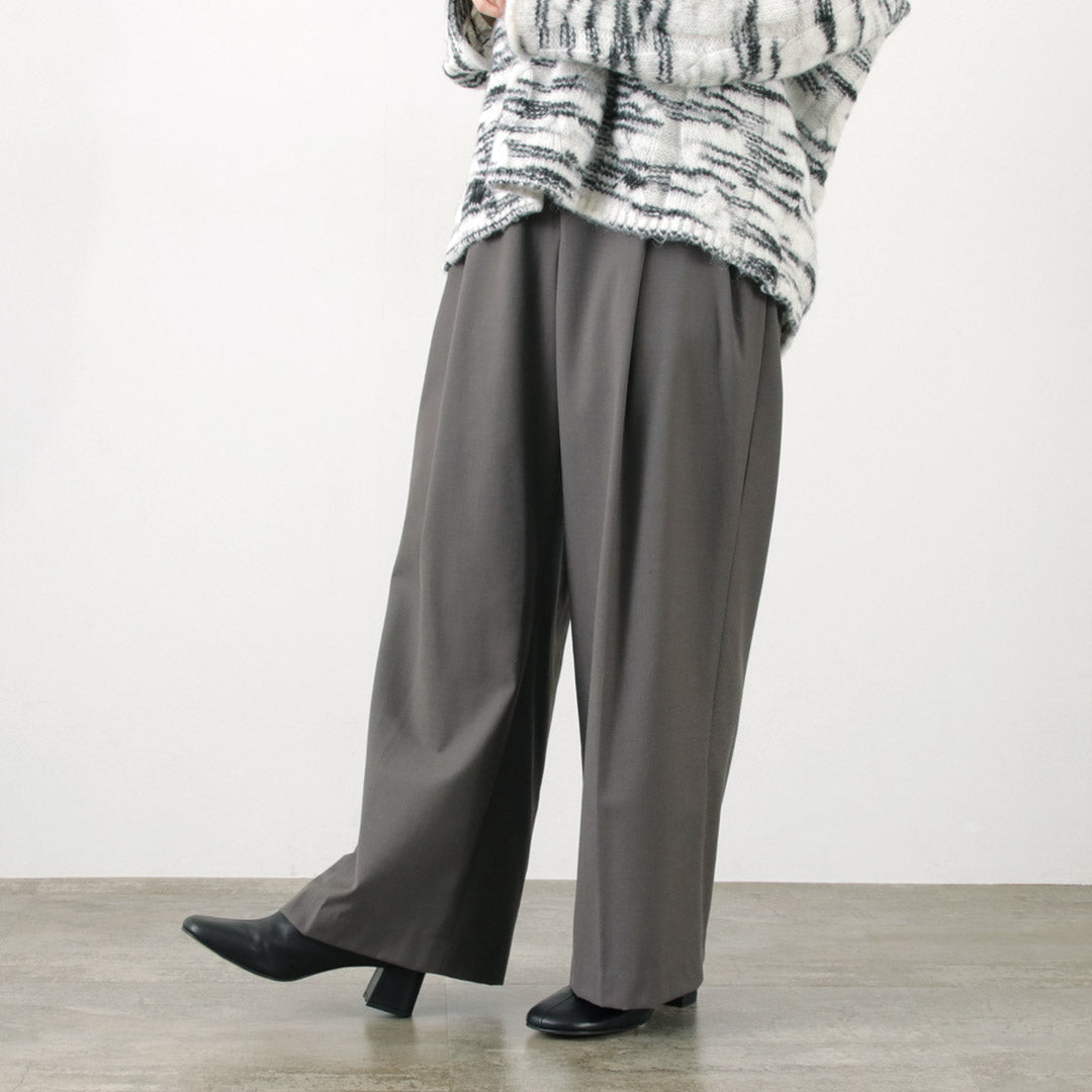 【20%OFF】YENN(イェン) ウール ブレンド 2タック PT