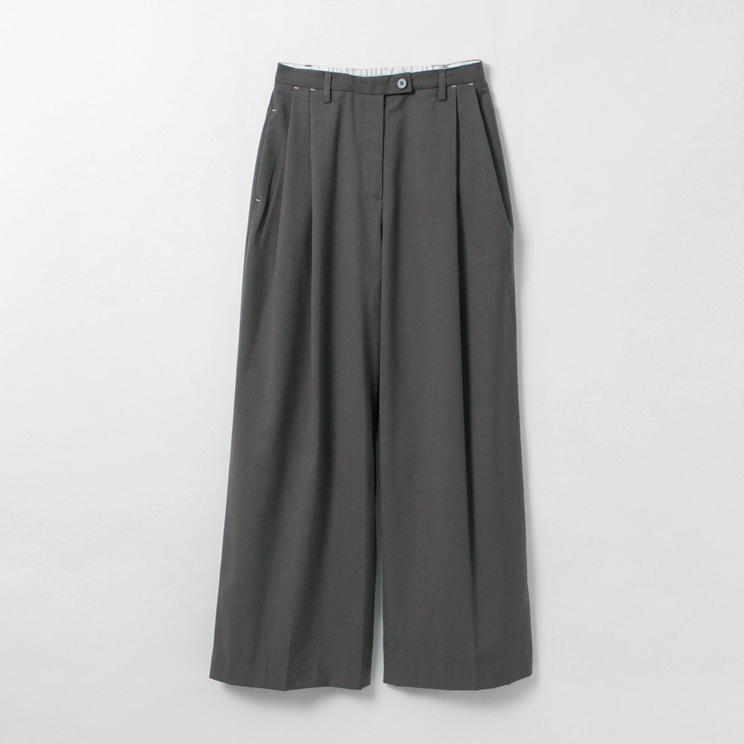 【20%OFF】YENN(イェン) ウール ブレンド 2タック PT