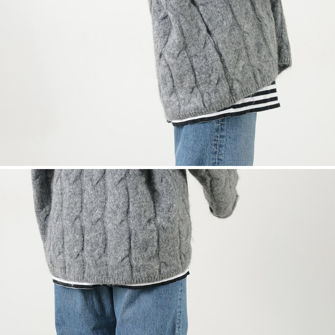 【20%OFF】YENN(イェン) ケーブル パターンニットプルオーバー