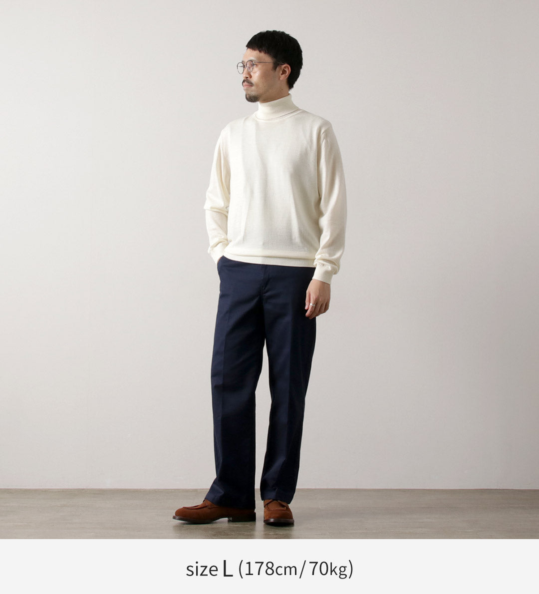 MOONCASTLE(ムーンキャッスル) エクストラファインメリノウール タートルネック